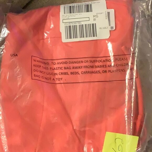 Sport Savvy French Terry crop Pants Coral Sz Large New - Picture 3 of 4